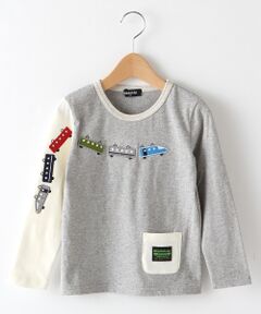 電車モチーフ切り替えTシャツ