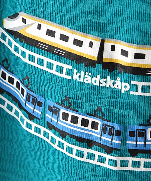 kladskap / クレードスコープ Tシャツ | 電車プリント袖ボーダーTシャツ | 詳細5