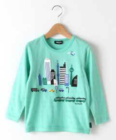 街×電車ブロック切り替えTシャツ