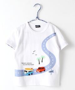 車×道路Tシャツ