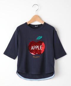 リンゴリバーシブルスパンコールTシャツ