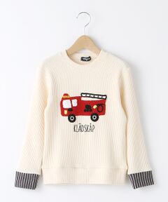 kladskap / クレードスコープ カットソー | 乗り物編みモチーフリブニットプルオーバー