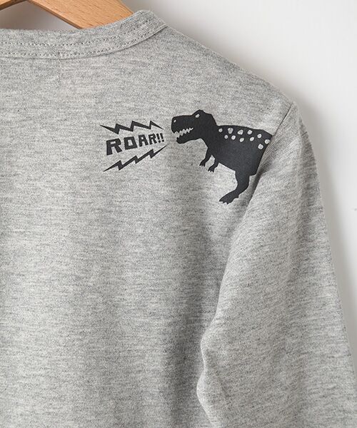 kladskap / クレードスコープ Tシャツ | 恐竜ボーダー袖切り替えTシャツ | 詳細5