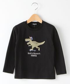 抗菌防臭 背びれつきスケボーザウルスTシャツ