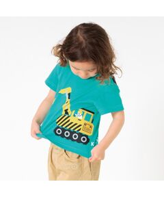 kladskap / クレードスコープ Tシャツ | 吸水速乾 接触冷感 働く車プリントバック切り替えTシャツ