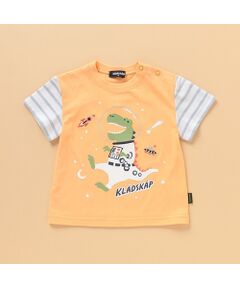 ギャラクシーザウルス袖ボーダーTシャツ