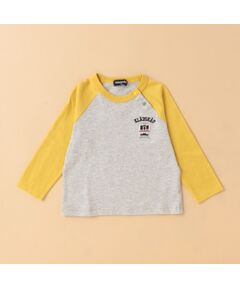 ワンポイント刺しゅうラグラン長袖Tシャツ