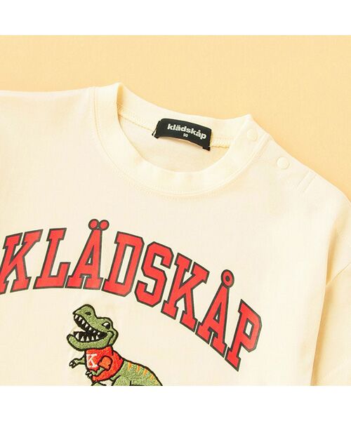 kladskap / クレードスコープ カットソー | ロゴ×恐竜5分袖Tシャツ | 詳細3