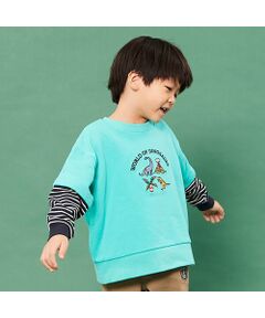 kladskap / クレードスコープ ベビー・キッズウエア | 恐竜レイヤード風トレーナー