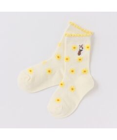 kladskap / クレードスコープ ソックス | ウサギ 花柄クルーソックス