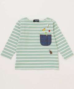 kladskap / クレードスコープ Tシャツ | 昆虫刺しゅうボーダー長袖Tシャツ