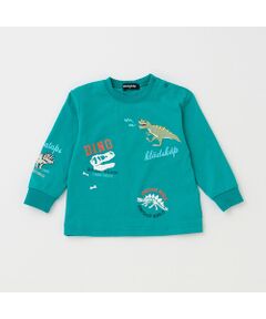 恐竜グラフィック長袖Tシャツ