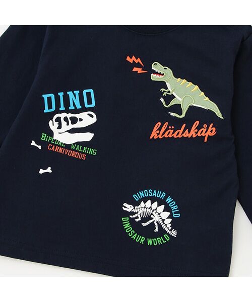 kladskap / クレードスコープ Tシャツ | 恐竜グラフィック長袖Tシャツ | 詳細3