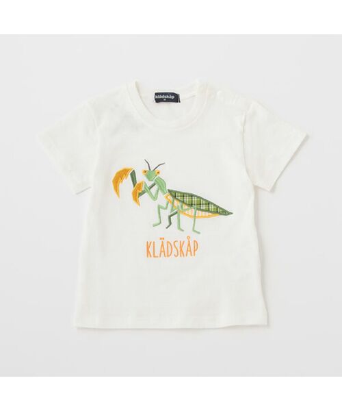 昆虫アップリケ半袖Tシャツ