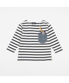 kladskap / クレードスコープ カットソー | ポケットからアニマルボーダー長袖Tシャツ