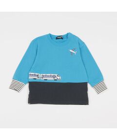 kladskap / クレードスコープ カットソー | 電車と飛行機切替長袖Tシャツ
