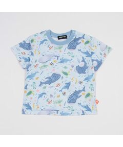 海のいきもの総柄半袖Tシャツ