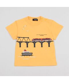 電車と鉄橋半袖Tシャツ