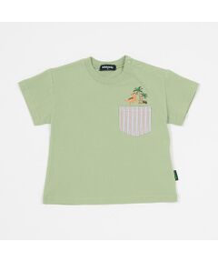 ポケットから恐竜半袖Tシャツ