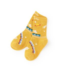 kladskap / クレードスコープ ソックス | 宇宙×電車柄クルーソックス