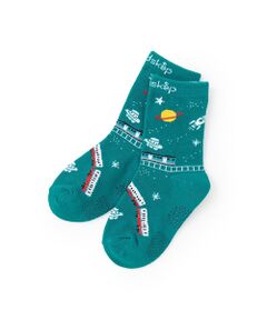 kladskap / クレードスコープ ソックス | 宇宙×電車柄クルーソックス