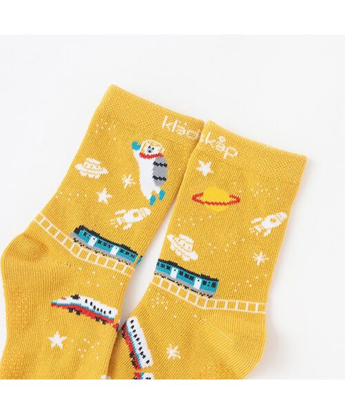 kladskap / クレードスコープ ソックス | 宇宙×電車柄クルーソックス | 詳細1