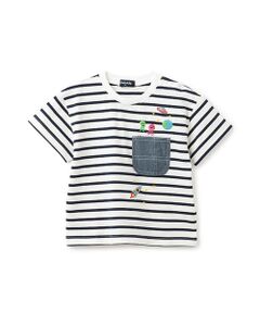 kladskap / クレードスコープ Tシャツ | ポケットから宇宙人ボーダー半袖Tシャツ