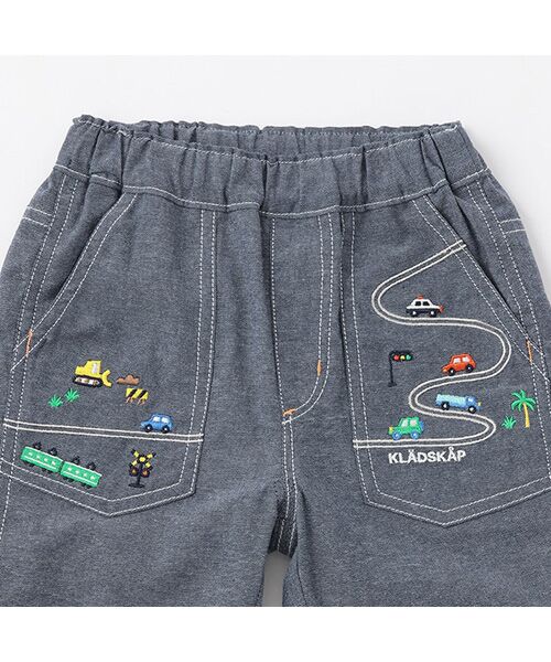 kladskap / クレードスコープ ショート・ハーフ・半端丈パンツ | 乗り物刺しゅう5分丈パンツ | 詳細2