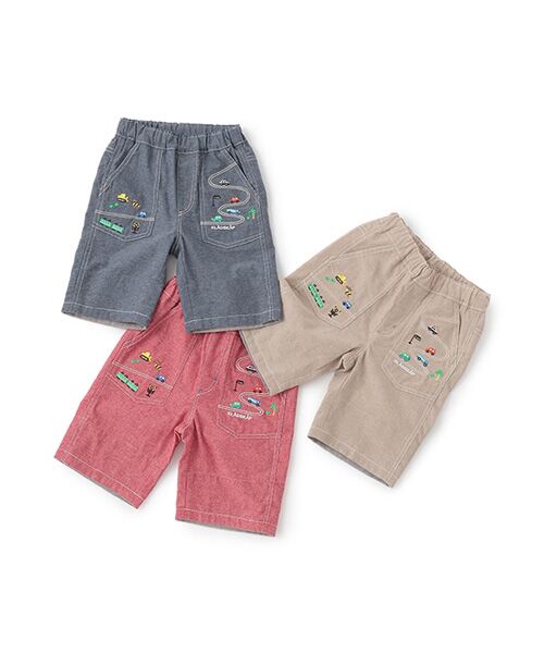 kladskap / クレードスコープ ショート・ハーフ・半端丈パンツ | 乗り物刺しゅう5分丈パンツ | 詳細9