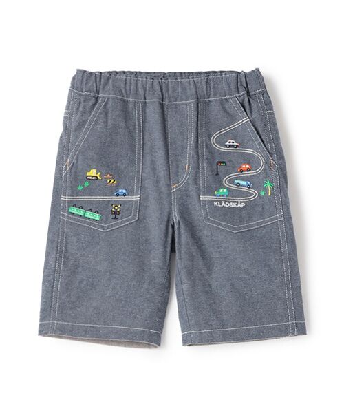 kladskap / クレードスコープ ショート・ハーフ・半端丈パンツ | 乗り物刺しゅう5分丈パンツ(コン)