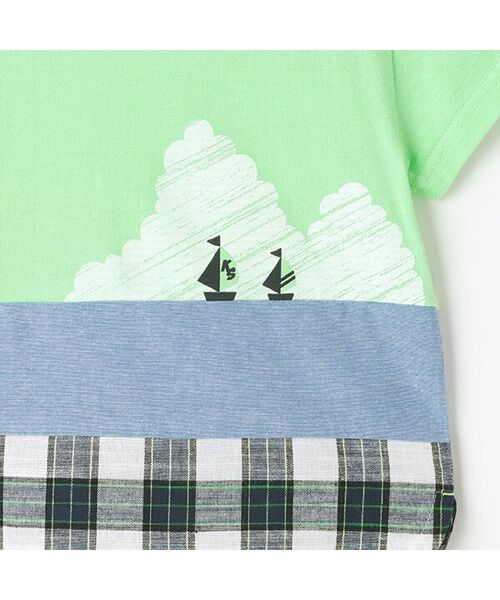 kladskap / クレードスコープ Tシャツ | 海と電車切替半袖Tシャツ | 詳細7