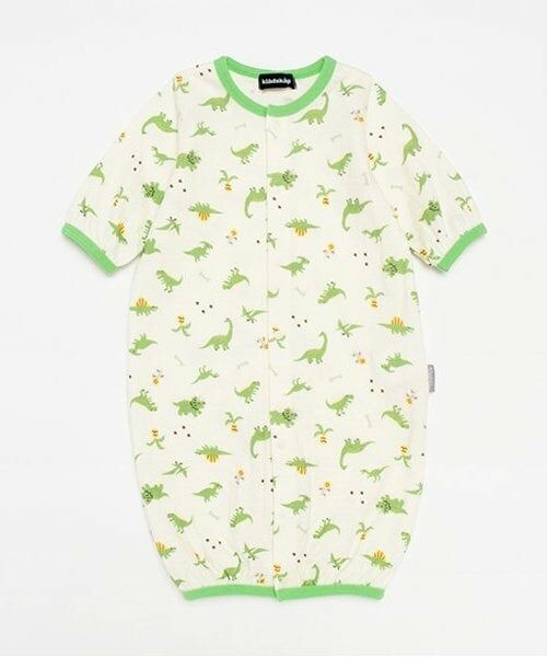 kladskap / クレードスコープ ロンパース | 恐竜柄接結長袖2wayオール（アイボリー）