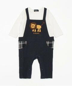 kladskap / クレードスコープ ロンパース | ライオンサロペット風長袖カバーオール