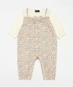 kladskap / クレードスコープ ロンパース | お尻ウサギ花柄切替長袖カバーオール