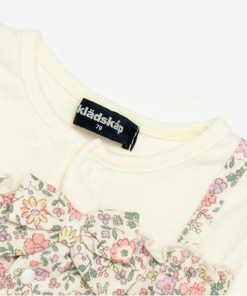 kladskap / クレードスコープ ロンパース | お尻ウサギ花柄切替長袖カバーオール | 詳細2