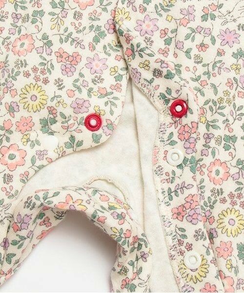 kladskap / クレードスコープ ロンパース | お尻ウサギ花柄切替長袖カバーオール | 詳細4