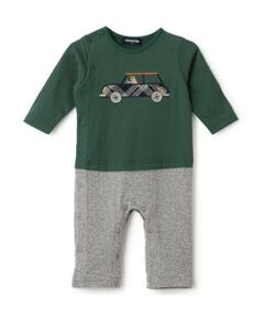 kladskap / クレードスコープ ロンパース | 車アップリケ長袖カバーオール