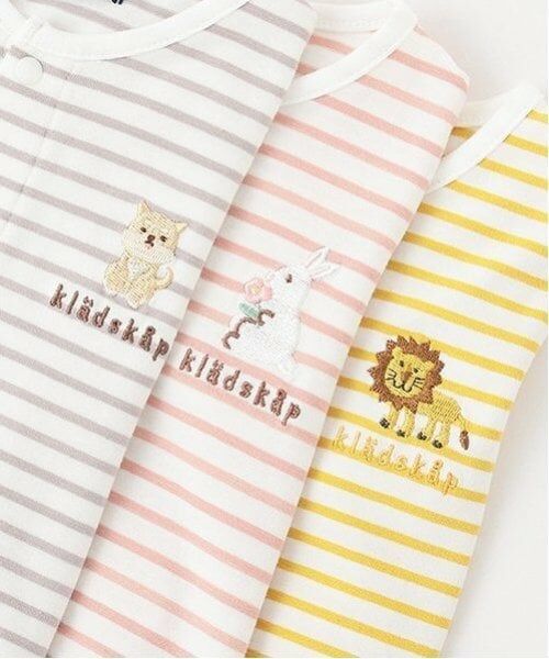 kladskap / クレードスコープ ロンパース | お尻アニマルボーダー長袖2wayオール | 詳細10