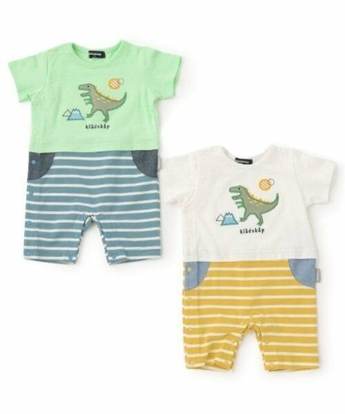 kladskap / クレードスコープ ロンパース | 恐竜アップリケ半袖カバーオール | 詳細11