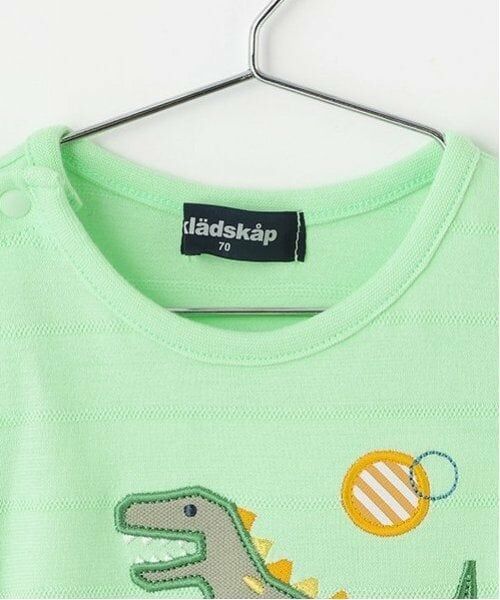 kladskap / クレードスコープ ロンパース | 恐竜アップリケ半袖カバーオール | 詳細2