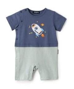 kladskap / クレードスコープ ロンパース | ロケットアップリケ半袖カバーオール