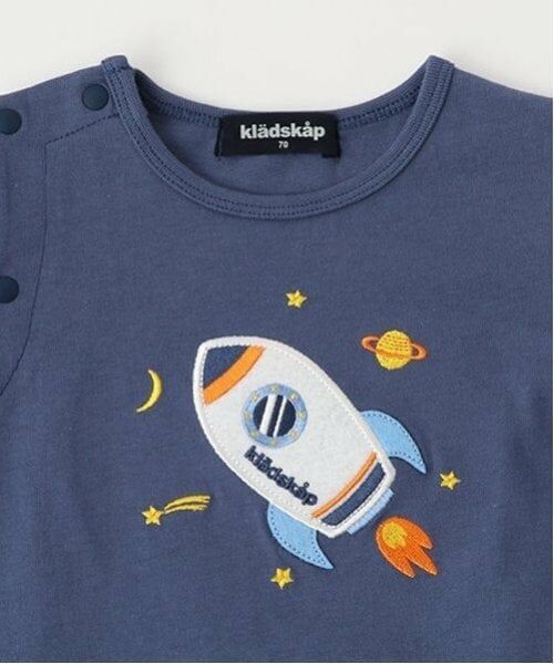 kladskap / クレードスコープ ロンパース | ロケットアップリケ半袖カバーオール | 詳細4