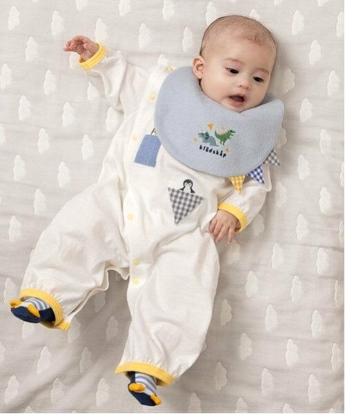 kladskap / クレードスコープ スタイ・ビブ | 恐竜刺しゅうスタイ | 詳細9