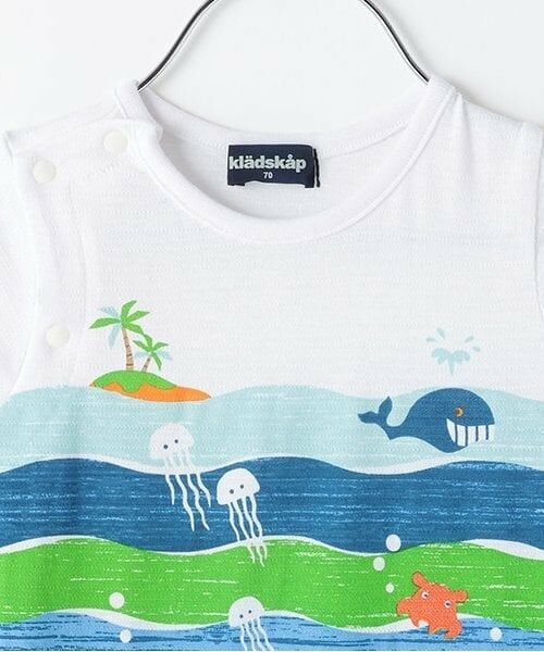 kladskap / クレードスコープ ロンパース | 海の中プリント半袖カバーオール | 詳細2