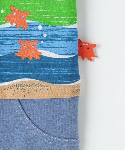 kladskap / クレードスコープ ロンパース | 海の中プリント半袖カバーオール | 詳細5