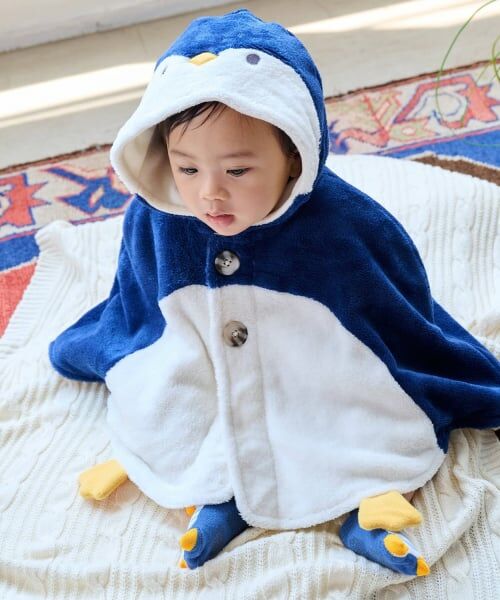 kladskap / クレードスコープ ベビー・キッズウエア | アニマルボアケープ（紺）