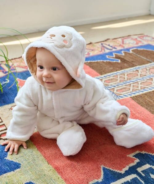 kladskap / クレードスコープ ロンパース | アニマルボアカバーオール（アイボリー）