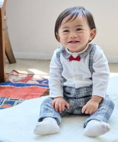 kladskap / クレードスコープ ロンパース | チェックサスペンダー風カバーオール