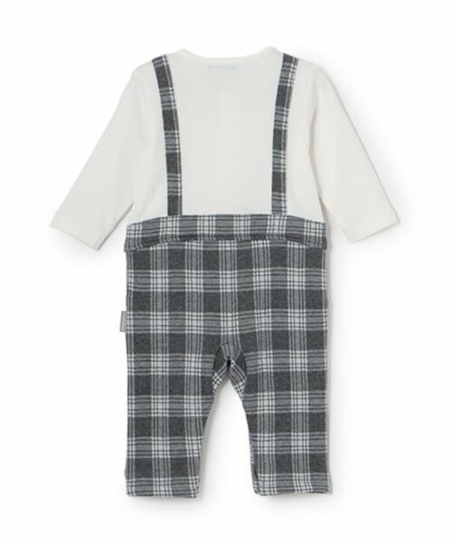 kladskap / クレードスコープ ロンパース | チェックサスペンダー風カバーオール | 詳細1