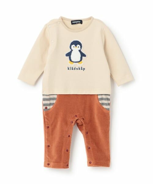 kladskap / クレードスコープ ロンパース | ペンギンモチーフカバーオール（アイボリー）